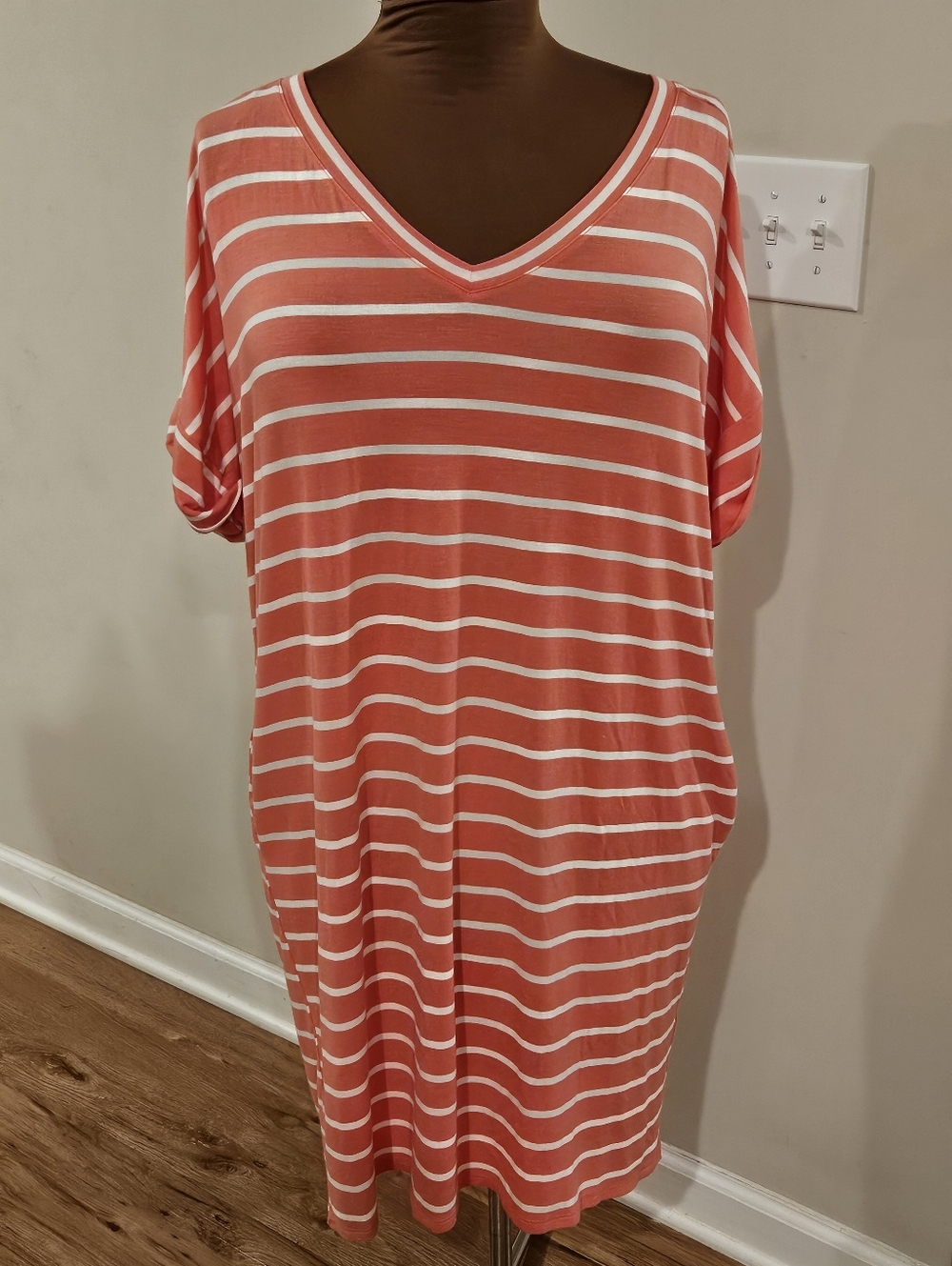 2 Lounge/Casual Striped dresses 1X